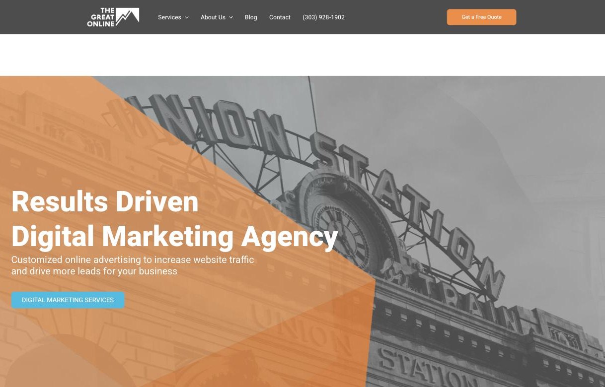 Homepage — before