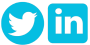 Twitter and LinkedIn logo icons